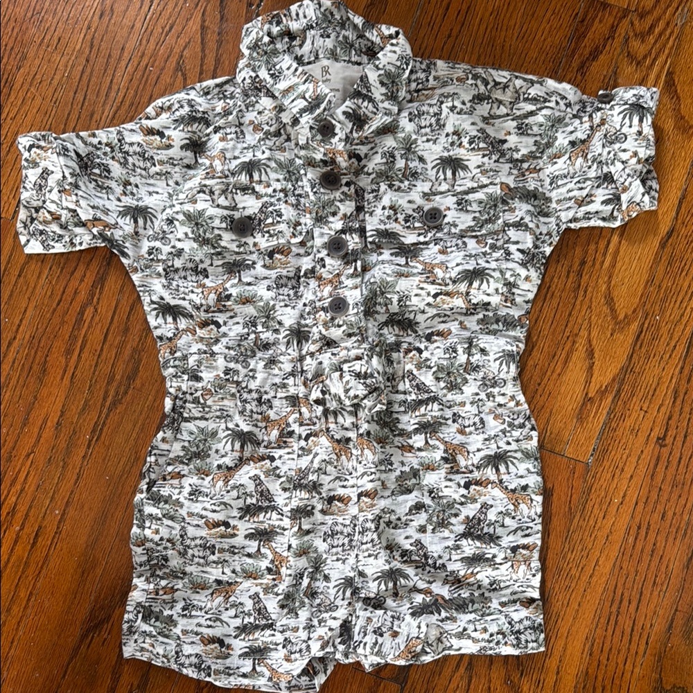 Banana Republic safari print jumpsuit